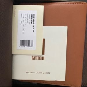 Hartmann - genuine brown leather passport holder